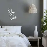 Vinyl Wall Art Decal - Oui Oui - 16" x 20.5" - Inspirational French