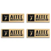 ALTEC Lansing Speaker Badge Logo 63.5mm(2.5")X24mm(0.94") GOLD + Black Text