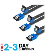 SATA III Data Transfer Cables 3 Pack - 18 Inch with Secure Locking Mechanism