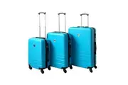 YES4HOMES ABS Luggage Suitcase Set 3 Code Lock Travel Carry Bag Trolley Aqua 50/60/70