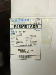 NEW A.O. Smith F48M01A05 1HP 1100 RPM Perm Split Capacitor,... WHS-3-10