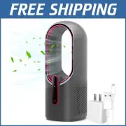 Compact 11.8" Bladeless Fan - Stylish, Silent Operation with Touch Control
