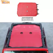 Red Car Roof Top Mesh Sun Shade Net Cover for Jeep Wrangler JK 2007-2018 4Door (for: Jeep)