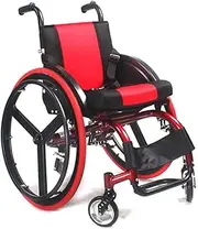 Wheelchair Sports Leisure Manual Wheelchair All Terrain Lightweight Foldable Self-Propelled Wheelchair Aluminum Alloy Shock-Absorbing Wheelchair for Adult Children Driving Trolley