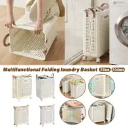 Portable Foldable Laundry Basket Clothes Storage Organiser for Bathroom Home Use