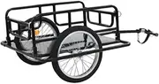 Oshhni Bicycle Cargo Wagon Trailer 15 inch Wheels,Utility,Heavy Duty,Outdoor Wagon Carrier Iron Plates and Steel Pipes for Carrying