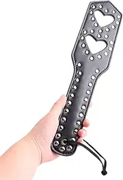 Double Hearts Rivet Spanking Paddle BDSM Sex Spanking Paddles for Adults Couples Sexual Paddle for Adult Exciting Impact Play
