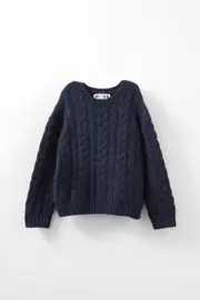 [Cotton On Kids] Cotton On Kids - Lucy Cable Jumper - Squid ink 1-2 SQUID INK