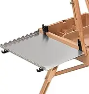 MEEDEN French Easel Side Tray, Aluminum Alloy Tray Shelf for Painting Easel, 13.8''L X 9''D Removable Reusable Portable Artists Large Storage Platform for Art Easels