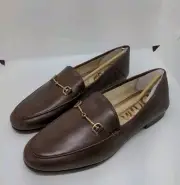 New Sam Edelman Loraine Bit Loafer Terrazzo Brown Leather Sz. 8.5