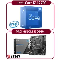 在飛比找momo購物網優惠-【Intel 英特爾】Core i7-12700 CPU+微