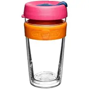 KeepCup LongPlay Reusable 454ml Glass Coffee Cup Travel Drink Water Mug Aura