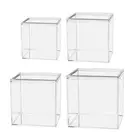 Acrylic Storage Box Kids Toys Puzzles Storage Bin with Lid Makeup Organizer for
