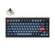 Keychron V1 Max QMK/VIA Fully Assembled Knob Wireless Custom Carbon Black Mechanical Keyboard - Gateron Jupiter Brown [KBKCV1MD3]