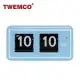 【TWEMCO】機械式 翻頁鐘 復古收藏 方形可壁掛及桌放 (QT-30 藍色)