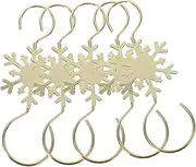 GANAZONO 10pcs Christmas Hanging Hooks Metal Xmas Ornament Hooks for Stockings Fireplace Tree Decoration Lightweight for Holiday Festivities