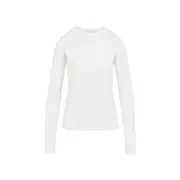 [Phoebe Philo] Phoebe Philo-Ivory Crewneck Lyocell Top-Donna XS STAND