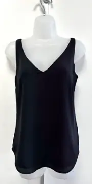 NEW! Oasis UK8 black V-neck chiffon sleeveless top
