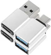 KALLORY 4pcs USB-c to USB Adapter OTG Converter for Phone and Laptop Design for External Disk and Card Reader Easy to Use