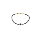 @ Black Beads With Blue Evil Eye Nazariya Anklet For Women and Girl Pack Of 2