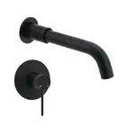 KYLINS Matt Black Round Swivel Bubble Curve Bathtub Spout Mixer Set Water Outlet