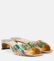 [Jimmy Choo] Jimmy Choo Annika 35 embellished mules AU 6 green