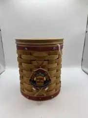 Longaberger Rare Fallen Firefighters Canister Basket With Lid And Protector