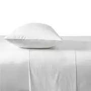 Bambury Chateau Fitted Sheet White Ultra Soft Home Bedding Long Single