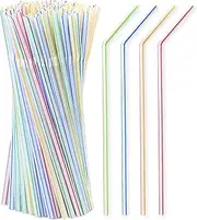 100 PCS 20cm Long Multiple Colors Straws, Stripes Suitable for Various Drinks, Juice, Milk, Tea (Multicoloured)