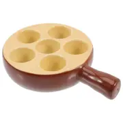 Escargot Grilling Plate Eatable Snail Dish Escargot Baking Holder Ceramic Grill Snail Plate 16.00X11.30X3.20CM