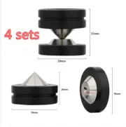 4Sets HIFI Speaker AMP Stainless Steel Stand Isolation Feet Spike Cone & Base