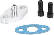Aluminum 1/2" NPT Female AN10 Turbo Oil Drain Flange Adapter Kit W/Gasket Female for T3 T4 T04 GT30-GT55