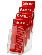 [Esselte] 1/3 A4 4 Tier Counter Brochure/Flyers Holder/Case Display f/ Office