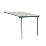 Canopia 3.0 x 3.0 x 3.0m Grey / Clear Feria D.I.Y. Patio Kit - Grey 3.0m