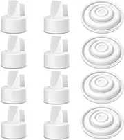 [12-Count] Papablic Pump Parts Compatible with Spectra S1, S2 and 9 Plus, Incl 8-Count Duckbill Valves for Spectra and Medela Pump in Style, 4-Count Silicone Membrane for Spectra Backflow Protector