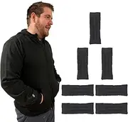[Flutterby] Adults Weighted Zip-Up Hoodie Sweatshirt Black, Discreet Soothing Sensory & Calming Solution