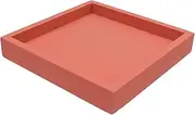 Plant Saucer Plastic Plant Tray Flower Pot Saucer Square Saucer for Indoors Outdoor Plant Container Accessories (Color : Red)