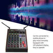 US Plug Audio Mixer 4 Channel Sound Board Console Phone Connection Mixing Co WAS