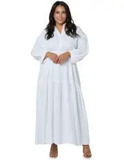 [Indigo Tonic] Ruby Textured Maxi Dress in White