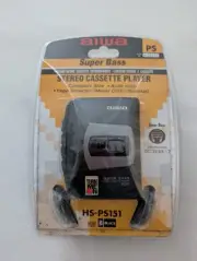 Vintage AIWA HS-PS151 Portable Stereo Cassette Player w/Auto Stop SEALED Bass