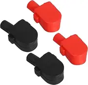 ASAKKURA 4pcs Battery Terminal Covers Flameretardant Insulating Caps for Positive Negative Posts Automotive Battery Protection for Cars Trucks Motorcycles Easy Installation Identification