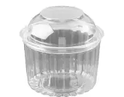 Plastic Bowl Container Food Grade Clear Sho Bowls Dome Lids Muffin Fruit Salad