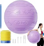 Exercise Yoga Ball- Anti Burst Pregnancy Ball, Home Fitness | Exercise Mini Barre Gym, Fitness, Anti Burst Birthing, Lightweight and Portable Exercise for Home Gym or Travel