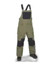 Volcom Creston 3D Stretch Bib Overall Women's Snow Pants, Ivy, X-Small