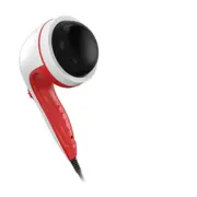 Handheld Vibration Massager Red With Four Interchangeable Heads And Adjustable Speed Massagers