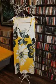 Soma Cool Nights Wandering Floral Lemon yellow tank Nightgown XL NEW (bin305)