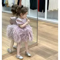 在飛比找ETMall東森購物網優惠-女童蛋糕公主裙高端花童禮服2023夏季洋氣兒童連衣裙蓬蓬網紗