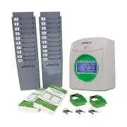 uPunch Time Clock Bundle with 100 Cards, 2 Ribbons, 2 Time Cards Racks, & 6 K...