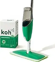 Koh Spray Mop Starter Kit | 5 Reusable Mop Heads & Universal Cleaner | Australian Made, Wide-Coverage Floor Cleaning System