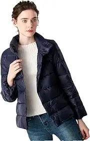 [Generic] Women Winter Down Jacket Stand Collar Coat Jackets Weightless Parkas Warmness Puffer Jacket
